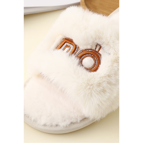 Faux Fur Open Toe Slippers - Picture 6 of 8